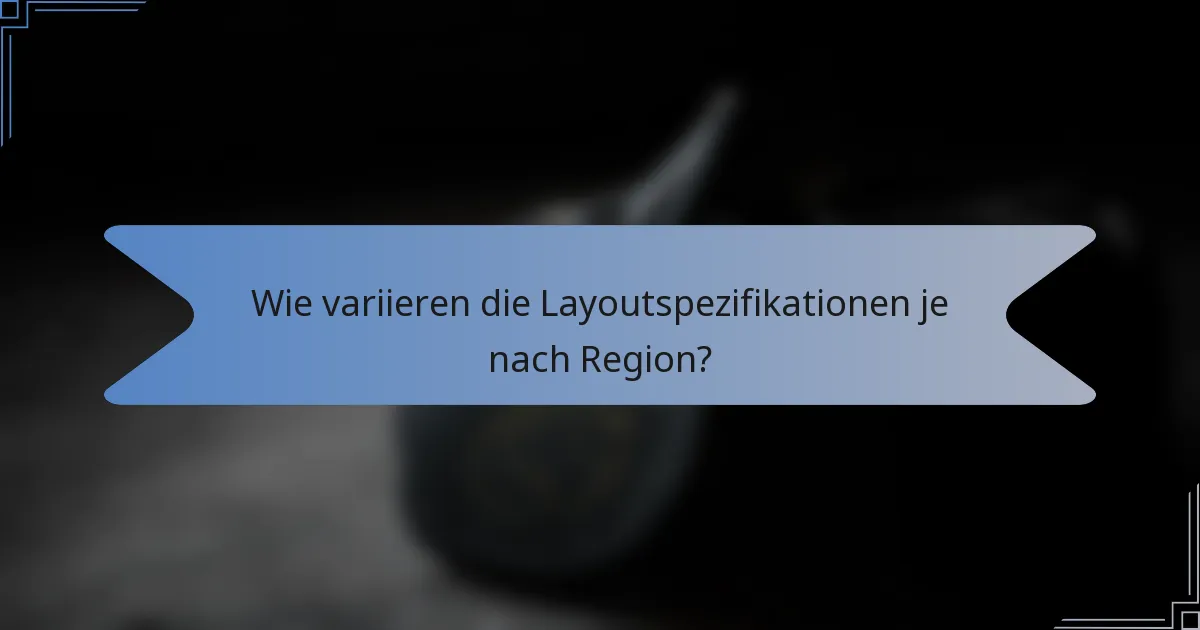 Wie variieren die Layoutspezifikationen je nach Region?